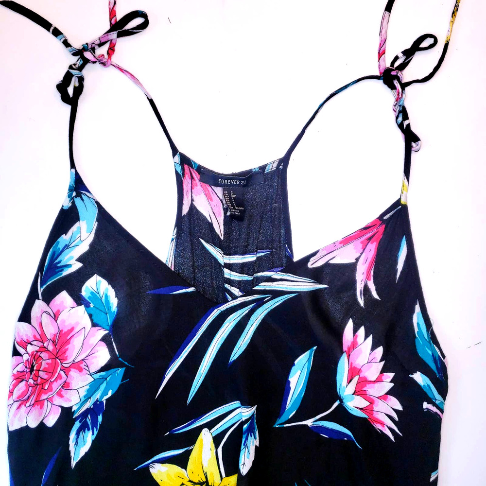 FOREVER21 Tropical Floral Cami Maxi Dress | Small - Picture 13 of 14